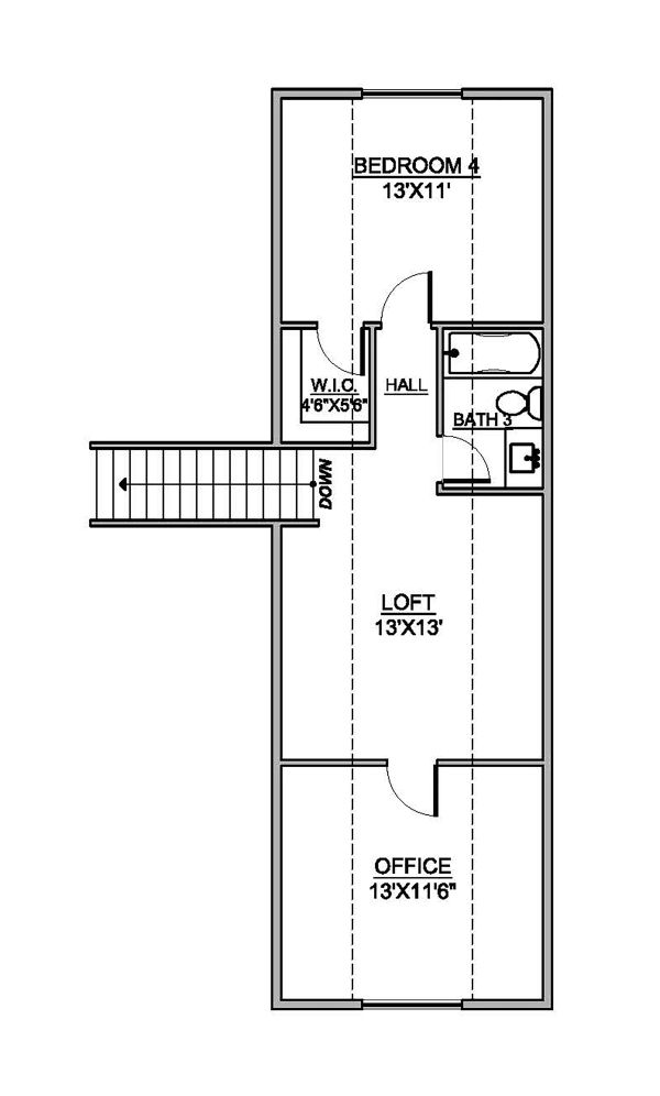 Dream House Plan - Craftsman Floor Plan - Upper Floor Plan #1073-3