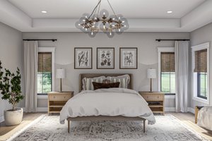 Interior - Master Bedroom for Barndominium House Plan #455-613 - 3 bed, 3 bath