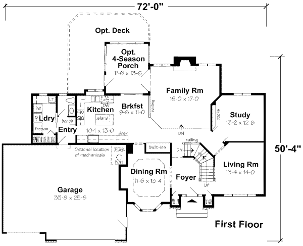 Traditional Floor Plan - Main Floor Plan #312-147
