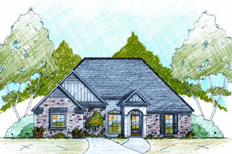 Home Plan - European Exterior - Front Elevation Plan #36-481