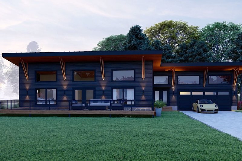 House Blueprint - Photo for Contemporary House Plan #932-937 - 2 bed, 2.5 bath
