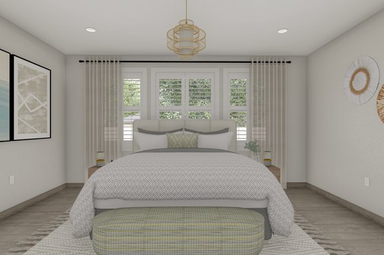 Interior - Master Bedroom 1 for Ranch House Plan #1060-170 - 3 bed, 2 bath