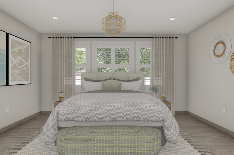 House Blueprint - Interior - Master Bedroom 1 for Ranch House Plan #1060-170 - 3 bed, 2 bath