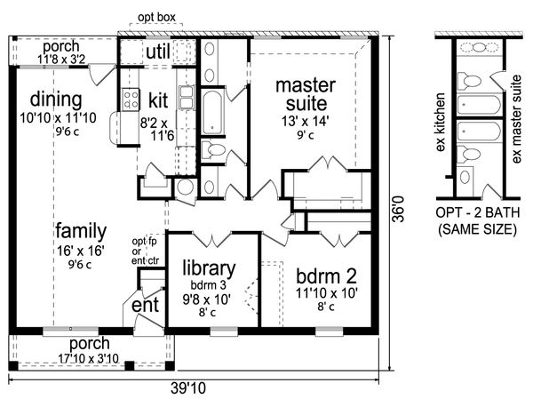 Home Plan - Traditional Floor Plan - Main Floor Plan #84-576