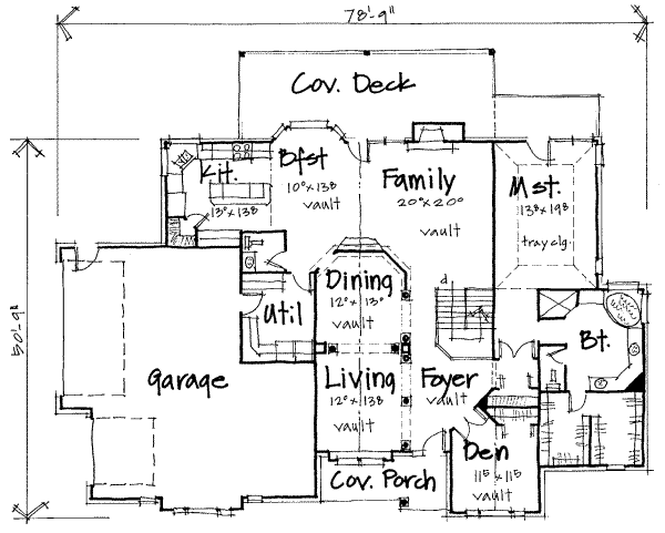 Traditional Floor Plan - Main Floor Plan #308-218