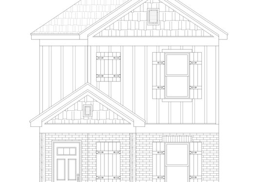 Exterior - Front Elevation 3 for Traditional House Plan #932-399 - 3 bed, 2.5 bath