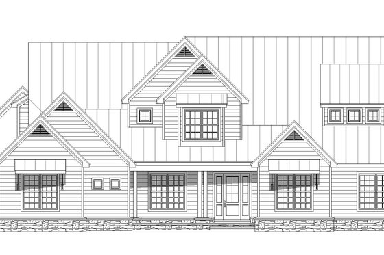 Exterior - Front Elevation 7 for Country House Plan #932-66 - 6 bed, 4.5 bath