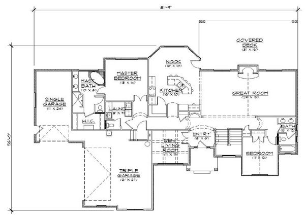 Home Plan - European Floor Plan - Main Floor Plan #5-248