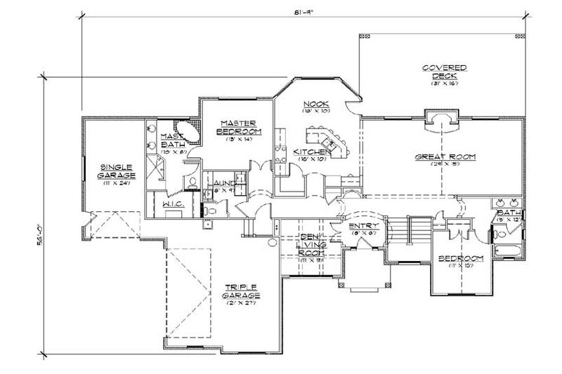 European Style House Plan - 4 Beds 3.5 Baths 2108 Sq/Ft Plan #5-248 ...