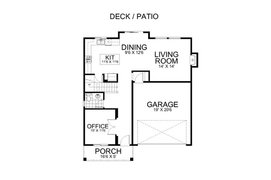 Floor Plan - Main Floor for Traditional House Plan #112-214 - 4 bed, 2.5 bath