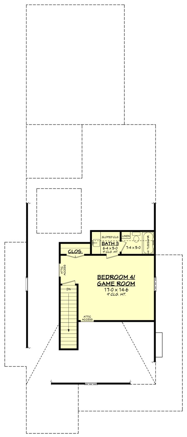 Farmhouse Floor Plan - Upper Floor Plan #430-274