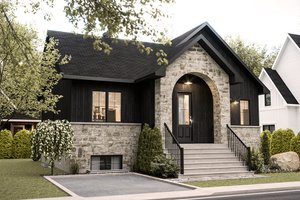 Exterior - Front Elevation for European House Plan #23-2856 - 2 bed, 1 bath