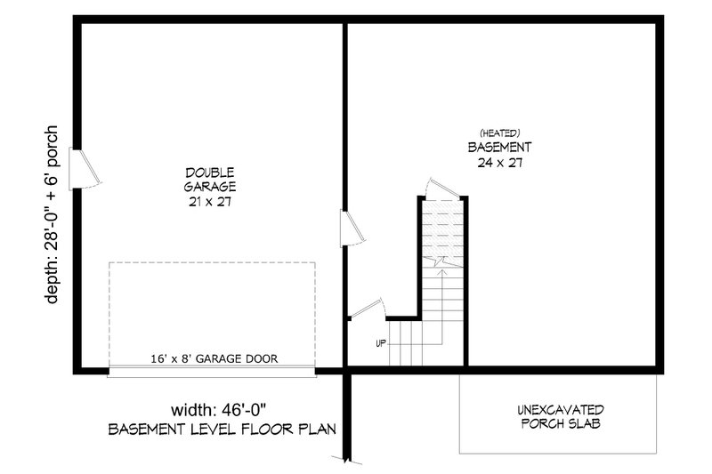 House Blueprint - Floor Plan - Lower Floor for Country House Plan #932-1406 - 3 bed, 2 bath