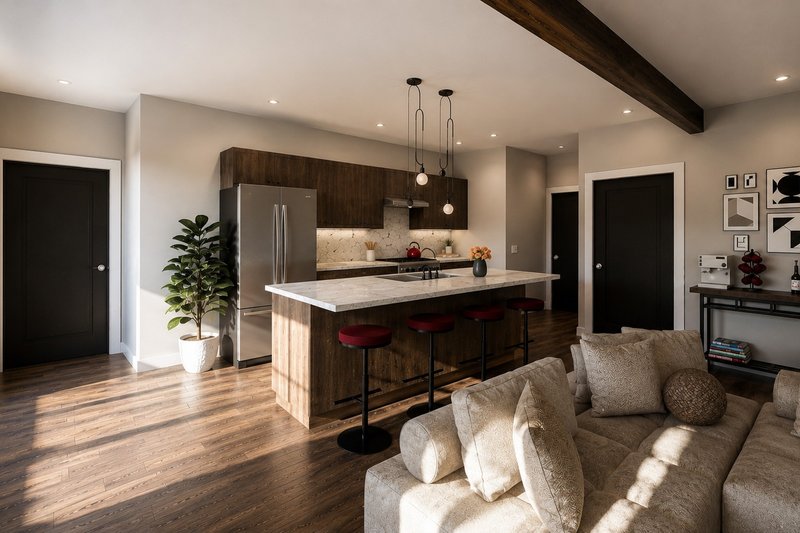 Dream House Plan - Interior - Kitchen for Barndominium House Plan #1064-487 - 2 bed, 2 bath