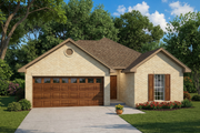 Cottage Style House Plan - 3 Beds 2 Baths 1169 Sq/Ft Plan #17-2535 Exterior 