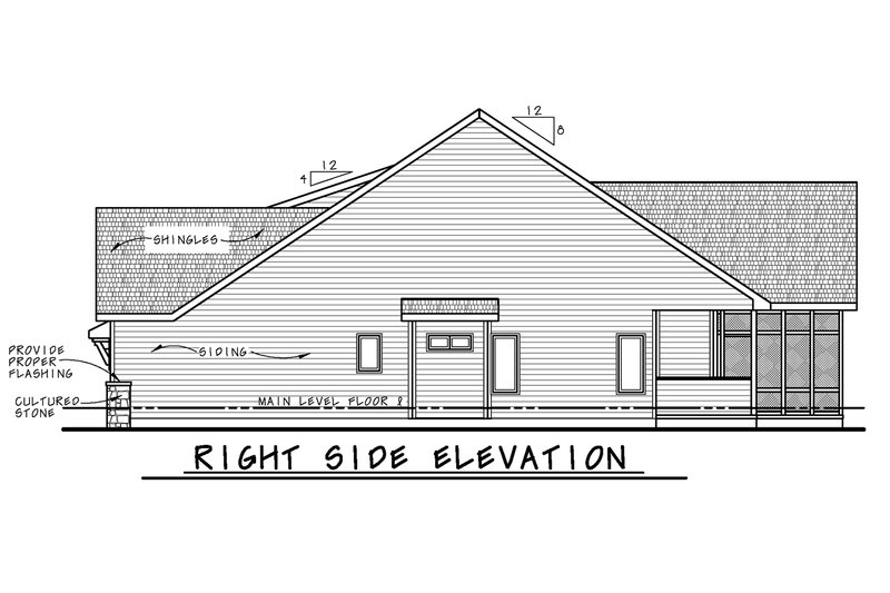 Dream House Plan - Exterior - Other Elevation 1 for Ranch House Plan #20-2514 - 3 bed, 2 bath