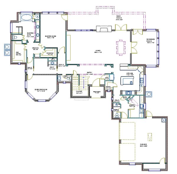 European Floor Plan - Main Floor Plan #408-106