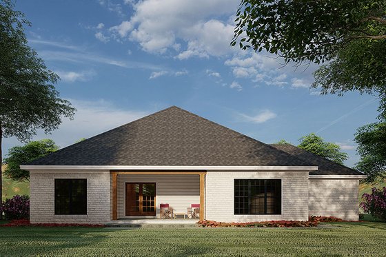 Exterior - Rear Elevation for Traditional House Plan #923-182 - 3 bed, 2 bath