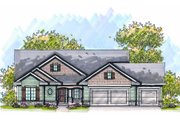 Bungalow Style House Plan - 3 Beds 2.5 Baths 2028 Sq/Ft Plan #70-977 