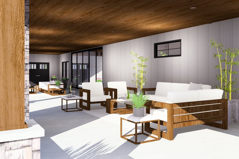 Dream House Plan - Exterior - Covered Porch for Barndominium House Plan #1064-303 - 4 bed, 3.5 bath