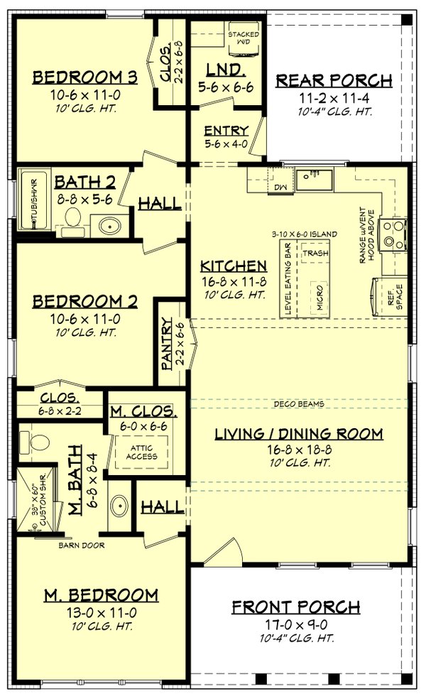 Farmhouse Floor Plan - Main Floor Plan #430-328