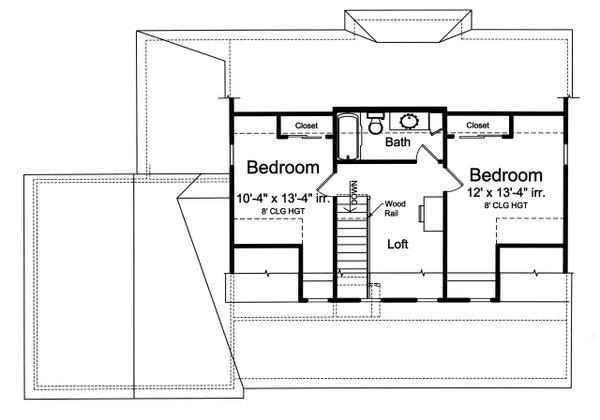 House Blueprint - Country Floor Plan - Upper Floor Plan #46-920