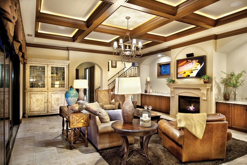 Dream House Plan - Interior - Family Room for Mediterranean House Plan #930-21 - 4 bed, 5 bath