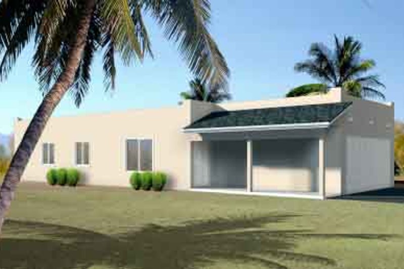 Dream House Plan - Adobe / Southwestern Exterior - Front Elevation Plan #1-1048