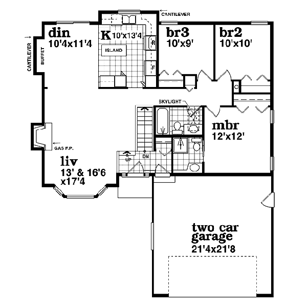 Traditional Floor Plan - Main Floor Plan #47-370