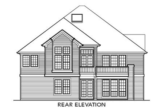 Exterior - Rear Elevation for Traditional House Plan #48-296 - 3 bed, 2.5 bath