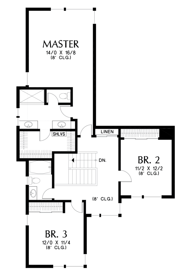 Home Plan - Contemporary Floor Plan - Upper Floor Plan #48-675