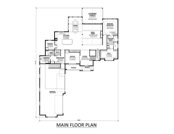 House Plan Design - Craftsman Floor Plan - Main Floor Plan #1089-26