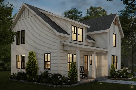 Exterior - Front Elevation 4 for Farmhouse House Plan #461-102 - 4 bed, 3 bath