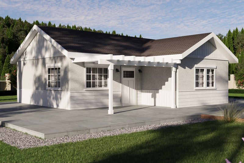 Dream House Plan - Exterior - Front Elevation 3 for Traditional House Plan #1106-157 - 2 bed, 2 bath