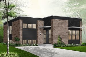 House Blueprint - Modern Exterior - Front Elevation Plan #23-2225