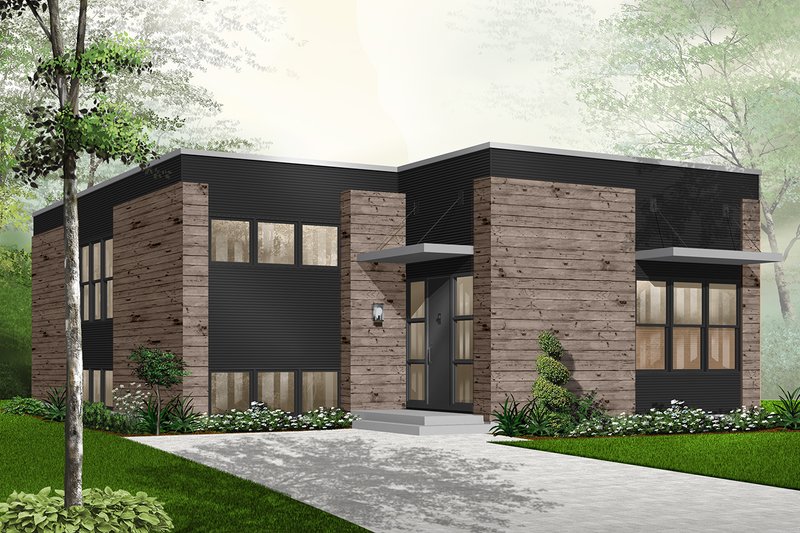 Dream House Plan - Modern Exterior - Front Elevation Plan #23-2225