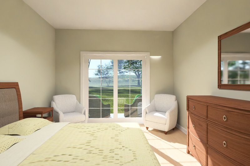 Home Plan - Interior - Master Bedroom for Cottage House Plan #513-2496 - 3 bed, 2 bath