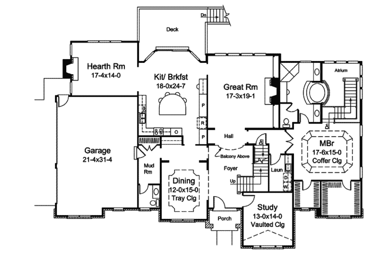 Home Plan - Floor Plan - Main Floor House Plan #57-601 - 4 bed, 3.5 bath