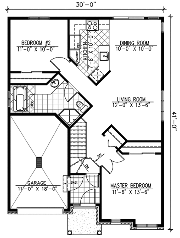 European Floor Plan - Main Floor Plan #138-208