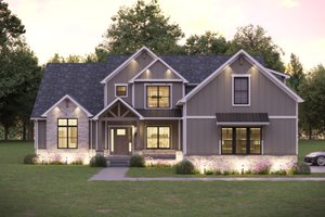 Dream House Plan - Exterior - Front Elevation for Farmhouse House Plan #1089-49 - 3 bed, 4.5 bath