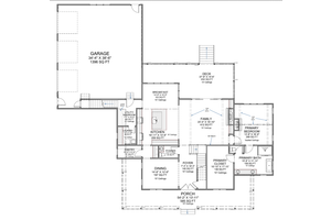 Floor Plan - Main Floor for Farmhouse House Plan #1116-1 - 4 bed, 4 bath