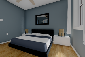 Interior - Bedroom for Cottage House Plan #126-178 - 1 bed, 1 bath