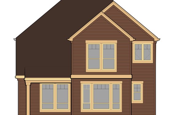 Exterior - Rear Elevation for Country House Plan #48-630 - 4 bed, 2.5 bath