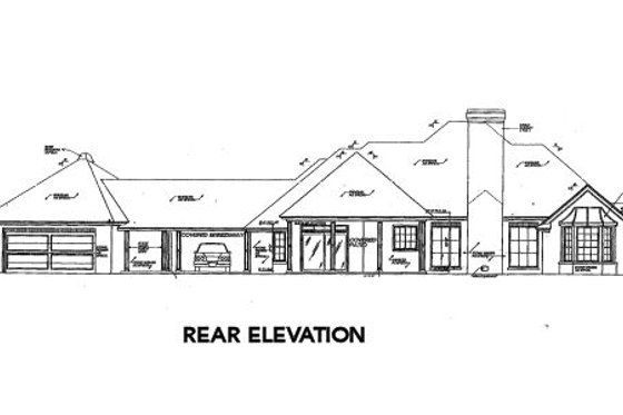 Exterior - Rear Elevation for Colonial House Plan #310-595 - 3 bed, 2 bath