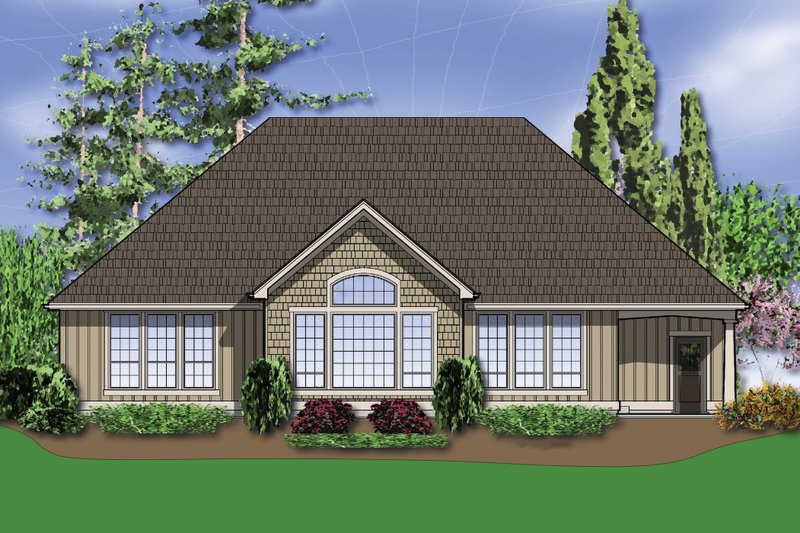 Architectural House Design - Exterior - Rear Elevation 1 for Craftsman House Plan #48-103 - 2 bed, 2 bath