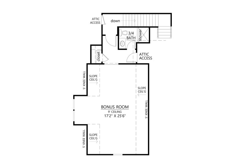 Dream House Plan - Floor Plan - Upper Floor for Farmhouse House Plan #1074-84 - 4 bed, 3.5 bath