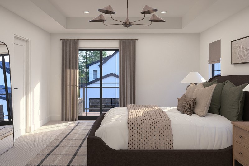 House Blueprint - Interior - Master Bedroom 1 for Farmhouse House Plan #455-805 - 3 bed, 2.5 bath