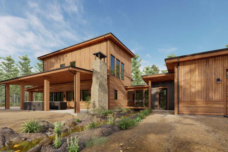 House Design - Exterior - Other Elevation 7 for Modern House Plan #1092-59 - 3 bed, 3.5 bath