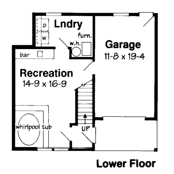 Modern Floor Plan - Lower Floor Plan #312-571