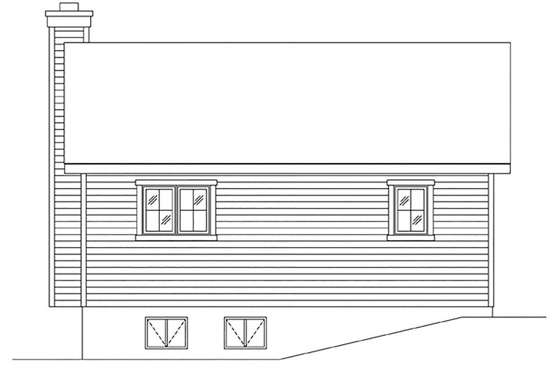 Dream House Plan - Exterior - Rear Elevation for Cottage House Plan #22-595 - 1 bed, 1 bath